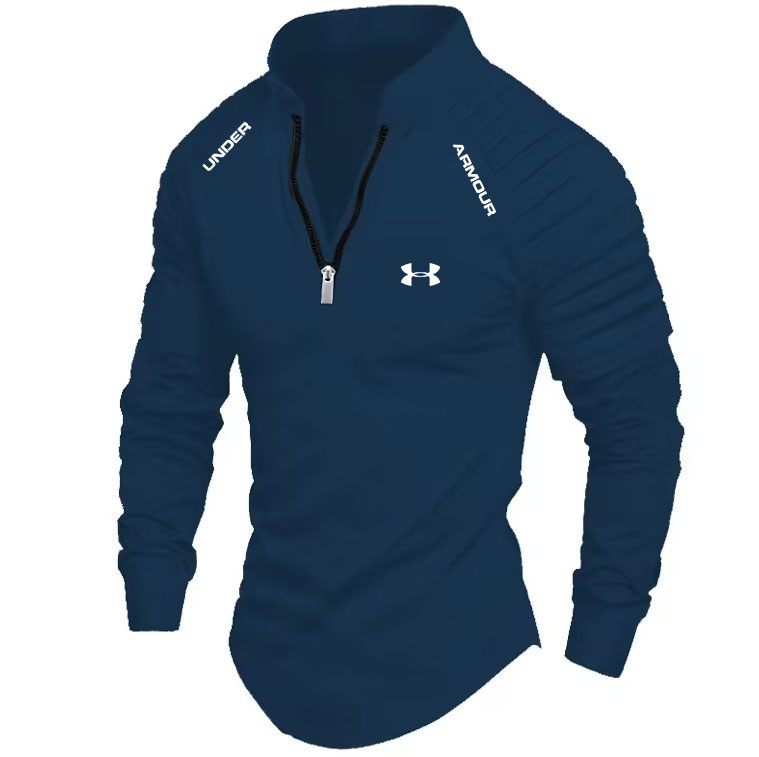 Men's Zip Long Sleeve Sports Casual Shirt